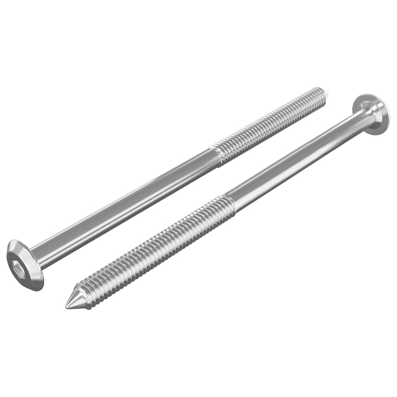 Afbeelding laden in galerijviewer, Vidaxl meubelschroeven 2 pcs zilver m6 x 100 mm staal
