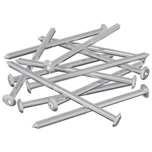 Vidaxl meubelschroeven 12 st zilver m6 x 100 mm staal