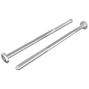 Vidaxl meubelschroeven 2 st zilver m6 x 120 mm staal