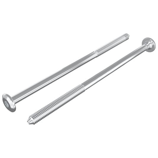 Vidaxl meubelschroeven 2 st zilver m6 x 120 mm staal