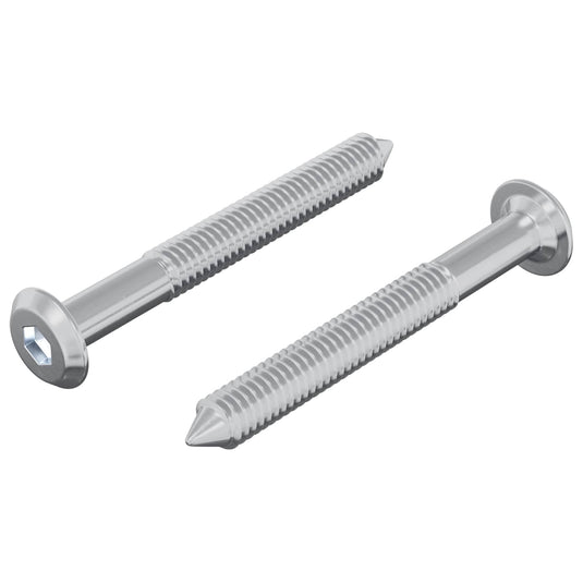 Vidaxl bout 2 pcs zilver m6 x 50 mm staal