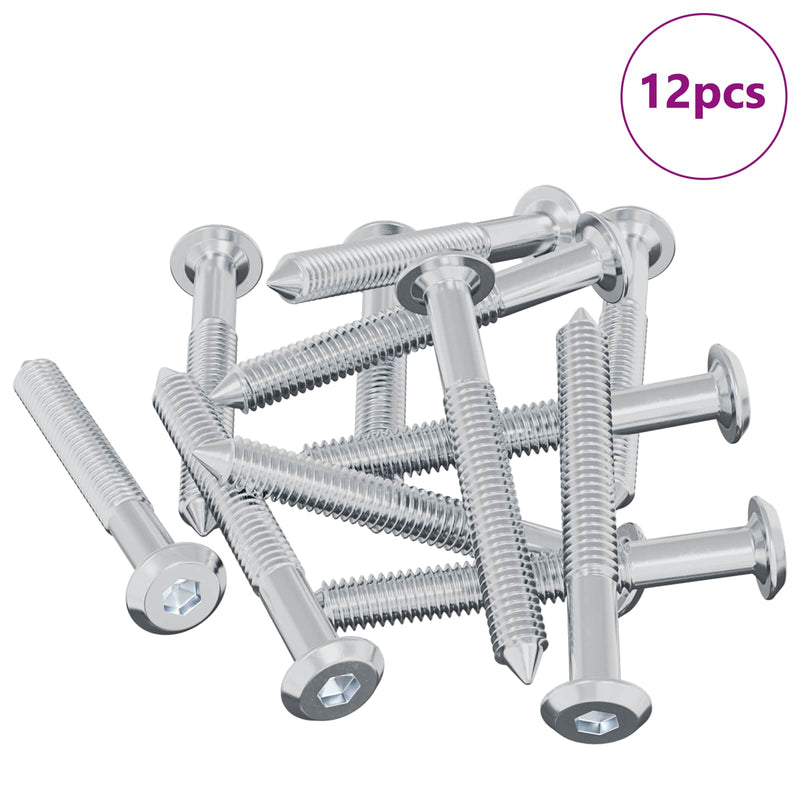 Afbeelding laden in galerijviewer, Vidaxl bout 12 pcs zilver m6 x 50 mm staal
