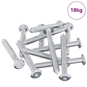 Vidaxl bout 1800 st zilver m6 x 50 mm staal