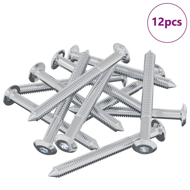 Afbeelding laden in galerijviewer, Vidaxl bout 12 pcs zilver m6 x 60 mm staal
