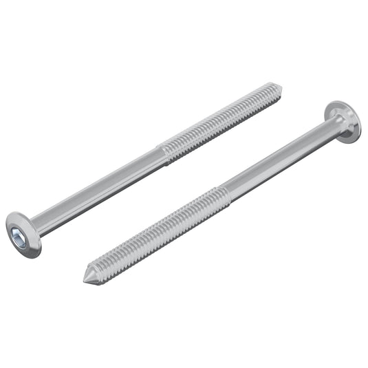 Vidaxl bout 2 st zilver m6 x 85 mm staal