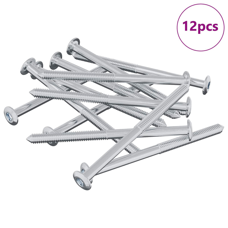 Afbeelding laden in galerijviewer, Vidaxl bout 12 pcs zilver m6 x 85 mm staal
