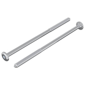 Vidaxl bout 2 st zilver m6 x 120 mm staal