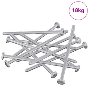 Vidaxl bout 800 st zilver m6 x 120 mm staal
