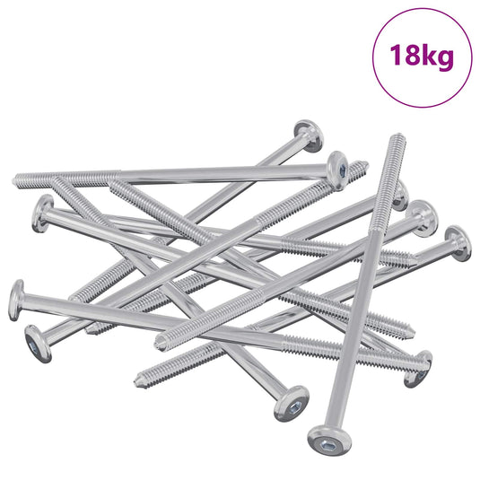 Vidaxl bout 800 st zilver m6 x 120 mm staal