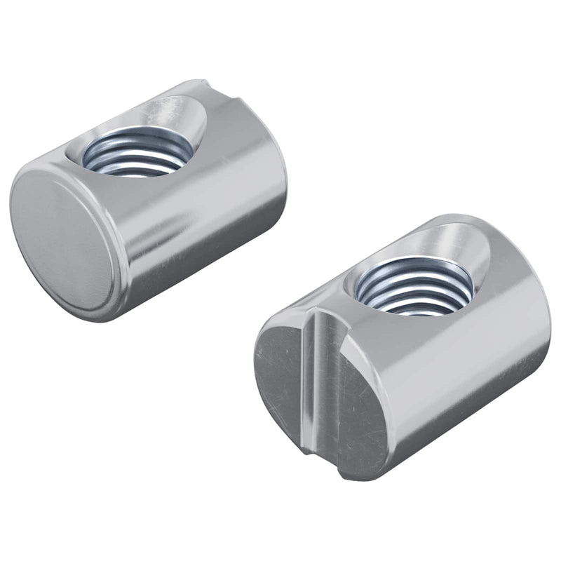 Afbeelding laden in galerijviewer, Vidaxl barrelmoeren 2 pcs zilver m6 x 13 mm metaal
