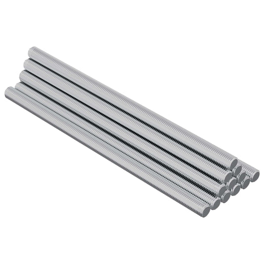 Vidaxl schroefdraadstangen 12 pcs zilver m6 x 120 mm metaal