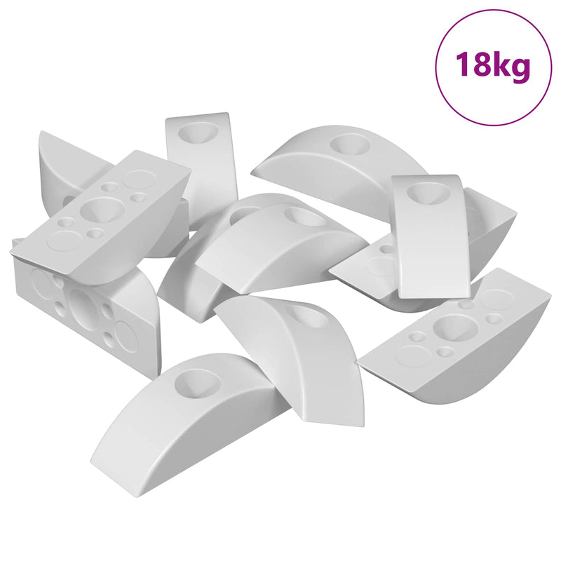Afbeelding laden in galerijviewer, Vidaxl halve maan washer 18 pcs wit m6 polypropyleen

