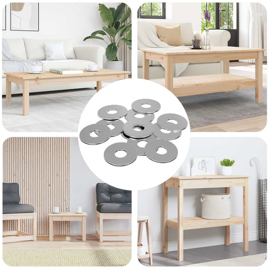 Vidaxl washers 12 pcs zilver 18 x 18 x 1,2 mm ijzer