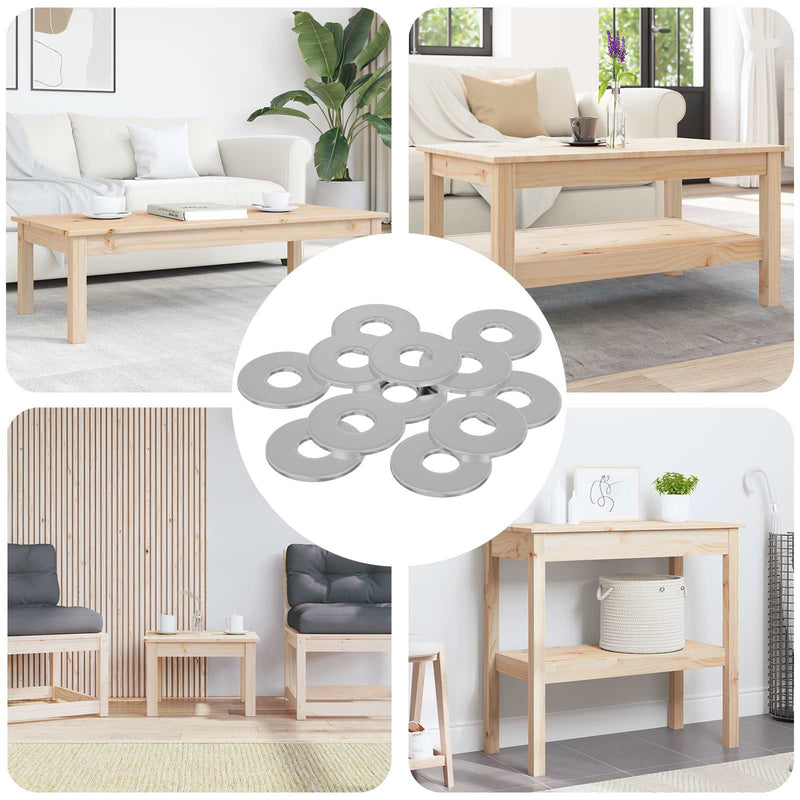 Afbeelding laden in galerijviewer, Vidaxl washers 12 pcs zilver 12 x 12 x 1,2 cm ijzer
