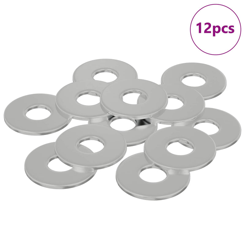 Afbeelding laden in galerijviewer, Vidaxl washers 12 pcs zilver 12 x 12 x 1,2 cm ijzer
