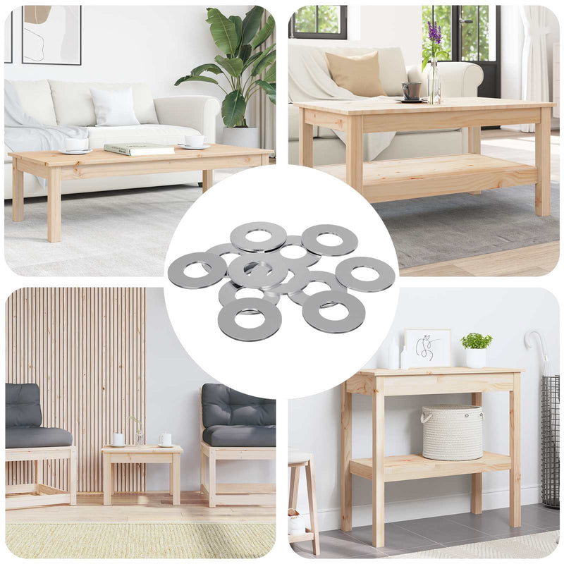 Afbeelding laden in galerijviewer, Vidaxl washers 12 pcs zilver 16 x 16 x 1,5 cm ijzer
