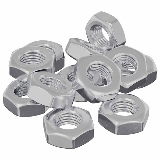 Vidaxl zeshoekige moeren 12 pcs zilver m8 ijzer