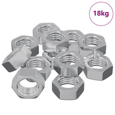 Vidaxl zeshoekige moer 9000 pcs zilver ijzer