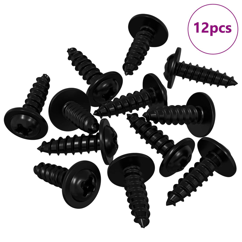 Afbeelding laden in galerijviewer, Vidaxl zelftappende nagel 12 pcs zwart 3,5 x 12 mm ijzer
