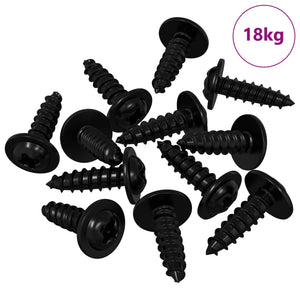 Vidaxl zelftappende nagel 16364 st zwart 3,5 x 12 mm ijzer