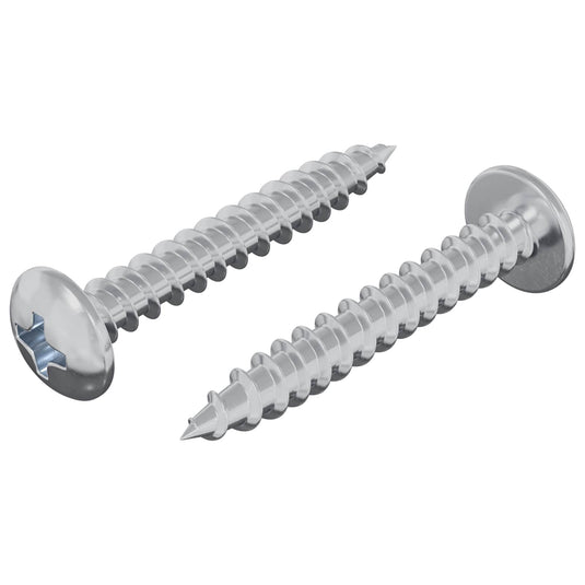 Vidaxl houten schroef 2 st zilver m4 x 28 mm ijzer