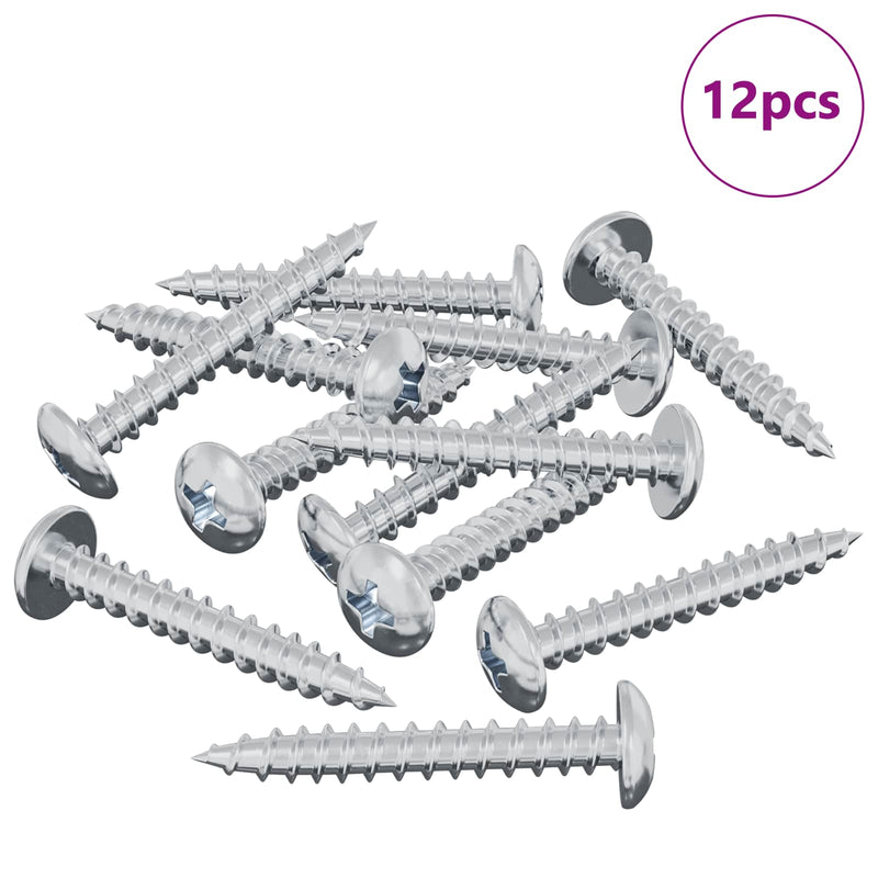 Afbeelding laden in galerijviewer, Vidaxl houten schroef 12 pcs zilver m4 x 28 mm ijzer
