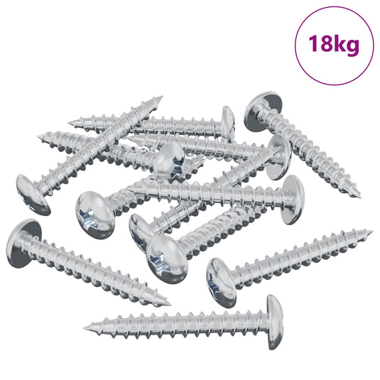 Vidaxl houten schroef 8182 st zilver m4 x 28 mm ijzer