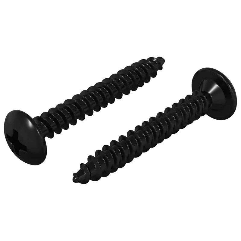 Afbeelding laden in galerijviewer, Vidaxl tapnagel 2 pcs zwart m4 x 28 mm staal
