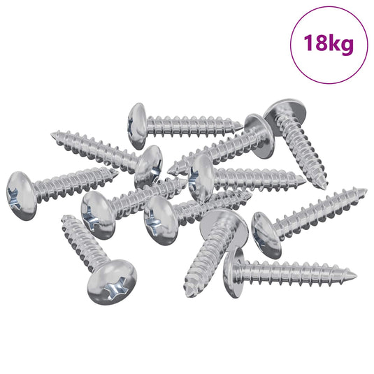 Vidaxl houten schroeven 10976 pcs zilver staal