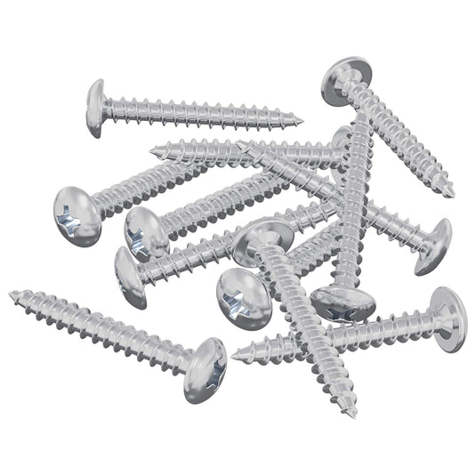 Vidaxl houten schroeven 12 st zilver m4 x 28 mm staal