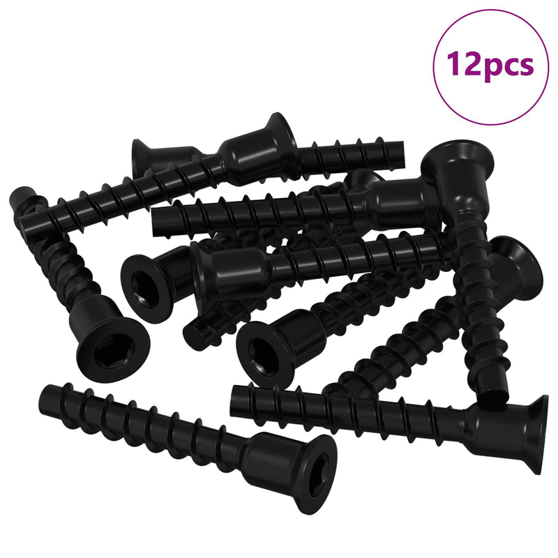 Afbeelding laden in galerijviewer, Vidaxl socket cap head schroef 12 pcs zwart 7 x 40 mm ijzer

