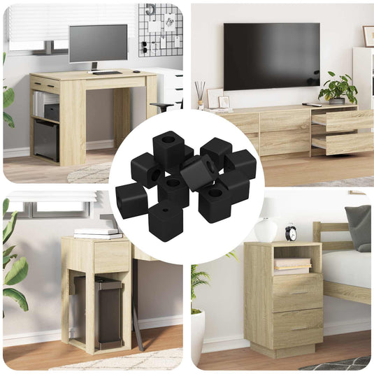 Vidaxl ladehouder 12 st zwart 15 x 15 x 15mm pp copolymeer