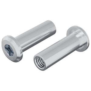 Vidaxl slotmoer 2 st zilver m6 x 25 mm staal