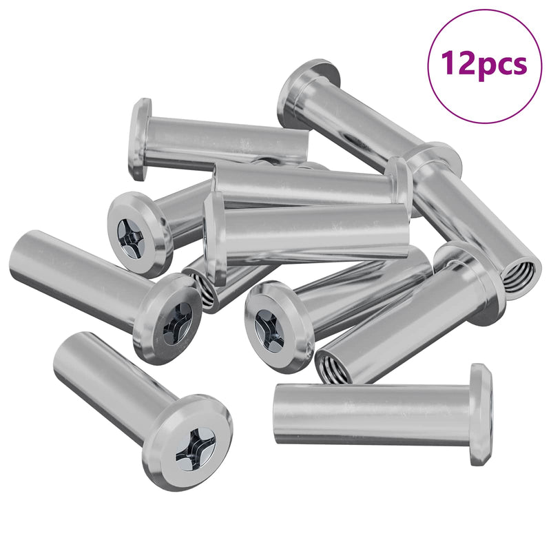 Afbeelding laden in galerijviewer, Vidaxl slotmoer 12 pcs zilver m6 x 15 mm staal
