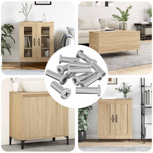 Vidaxl slotmoer 2857 st zilver staal