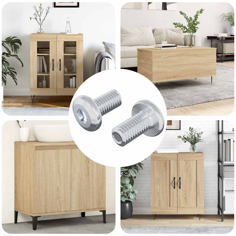 Afbeelding laden in galerijviewer, Vidaxl slotschroef effen 2 pcs zilver m6 x 12 mm staal
