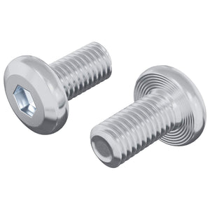 Vidaxl slotschroef effen 2 st zilver m6 x 12 mm staal