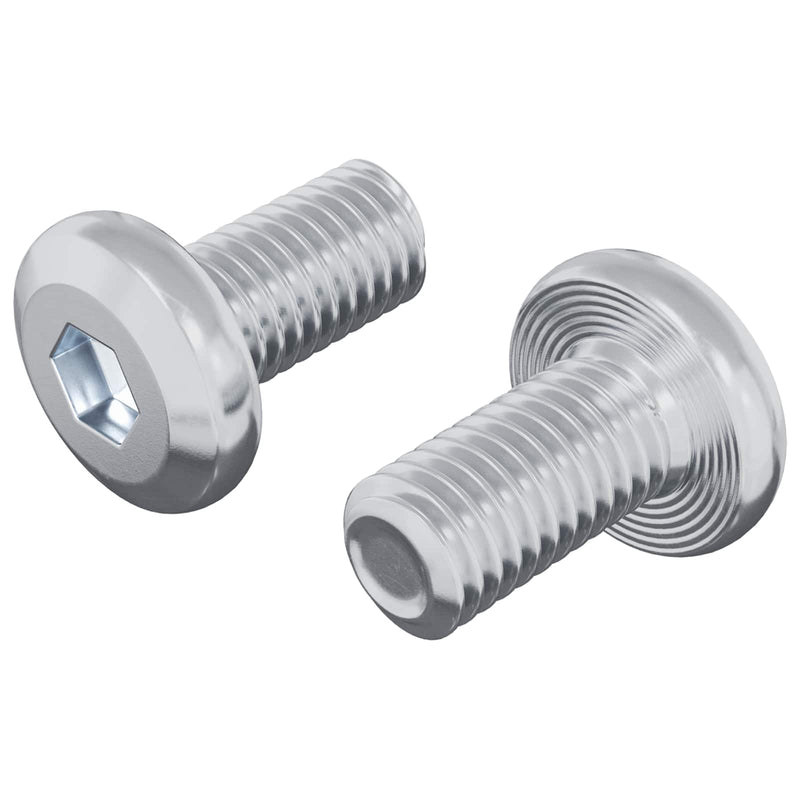 Afbeelding laden in galerijviewer, Vidaxl slotschroef effen 2 pcs zilver m6 x 12 mm staal
