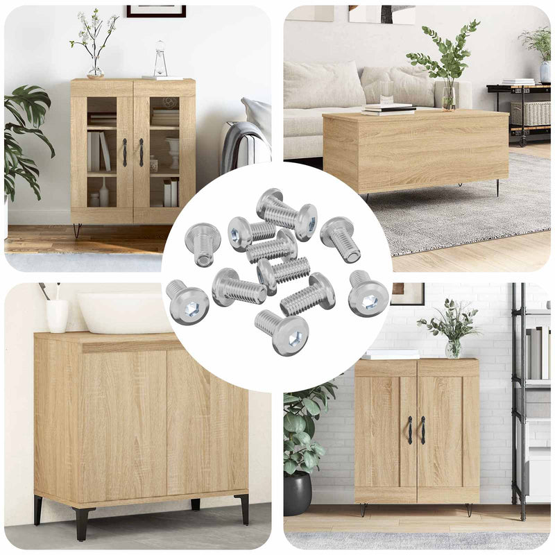 Afbeelding laden in galerijviewer, Vidaxl slotschroef effen 4865 pcs zilver staal
