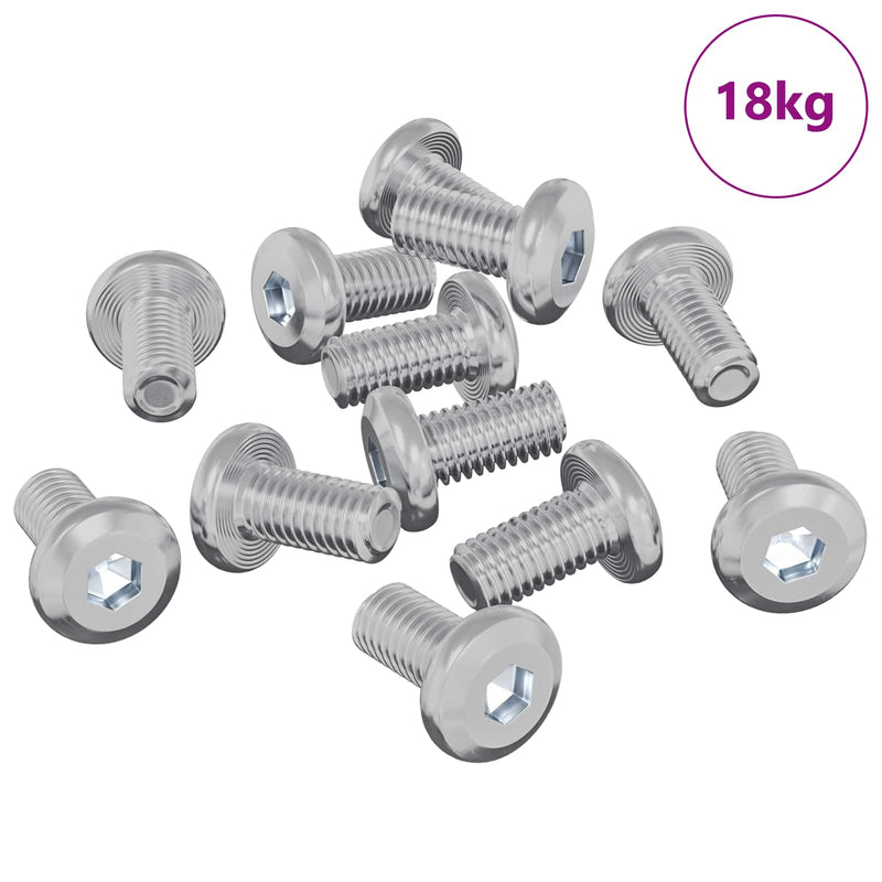 Afbeelding laden in galerijviewer, Vidaxl slotschroef effen 4865 pcs zilver staal
