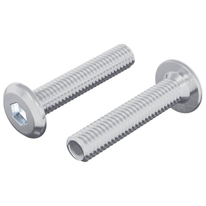 Vidaxl slotschroef effen 2 st zilver m6 x 30 mm staal