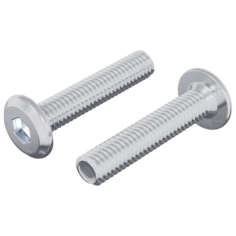 Afbeelding laden in galerijviewer, Vidaxl slotschroef effen 2 pcs zilver m6 x 30 mm staal
