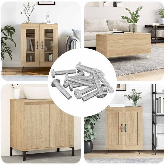 Vidaxl slotschroef effen 2647 st zilver staal