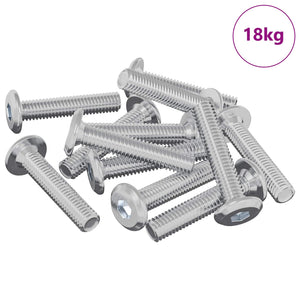 Vidaxl slotschroef effen 2647 st zilver staal
