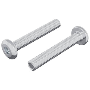 Vidaxl slotschroef effen 2 st zilver m6 x 35 mm staal