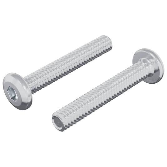 Vidaxl slotschroef effen 2 st zilver m6 x 35 mm staal