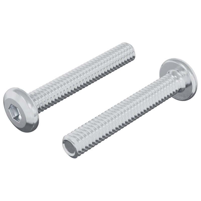 Afbeelding laden in galerijviewer, Vidaxl slotschroef effen 2 st zilver m6 x 35 mm staal
