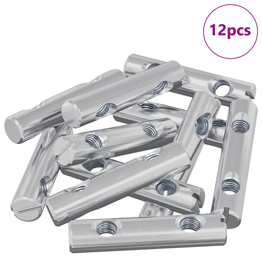 Vidaxl moer 12 pcs verzinkt 60 x 12 mm ijzer