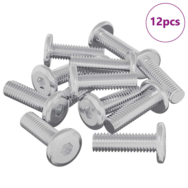 Afbeelding laden in galerijviewer, Vidaxl bout 12 pcs zilver 8 x 25 mm staal
