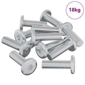 Vidaxl bout 1593 st zilver 8 x 25 mm staal